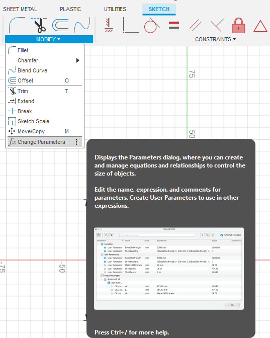 path to acess parameters